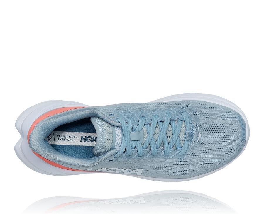 Hoka One One Hardloopschoenen Dames - Mach 4 - Blauw/Wit - QY1853267